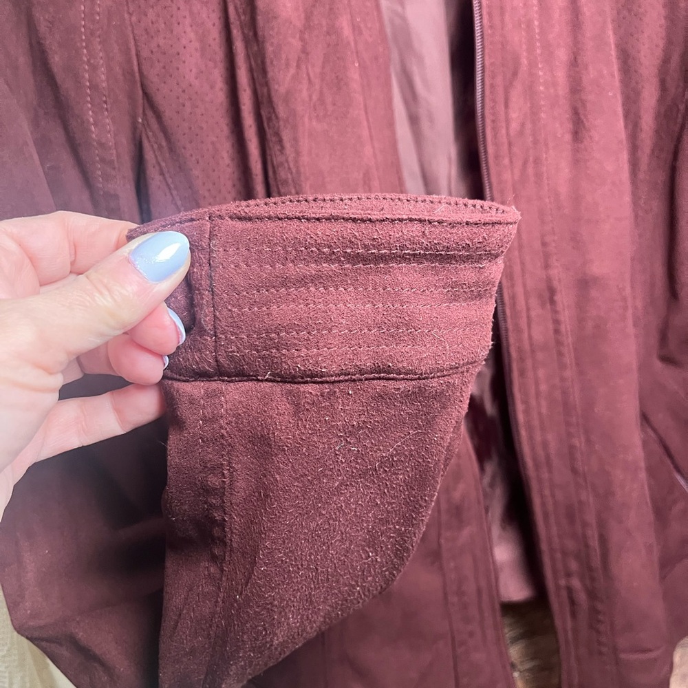American Rag Maroon Bomber Jacket - Picture 5 of 11